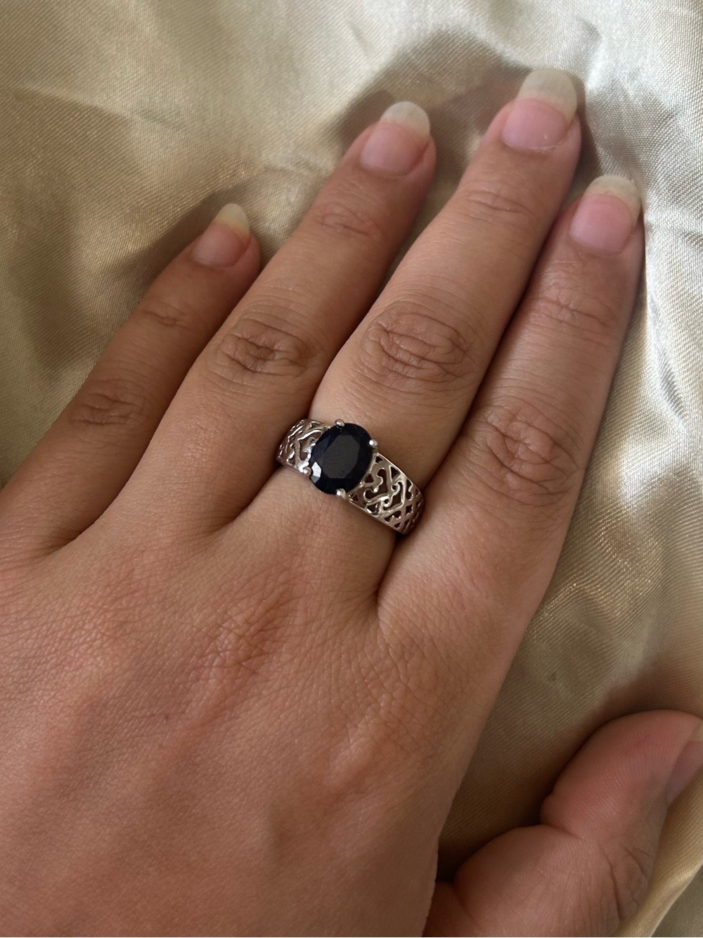 Sterling Silver & Sapphire Ring